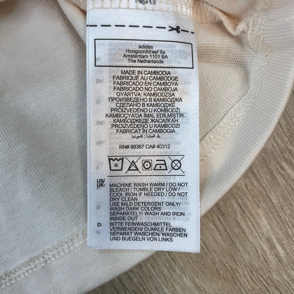 Adidas Originals Trefoil Crop Top Small Wonder White Cream NWT Women's T-Shirt - Picture 6 of 10